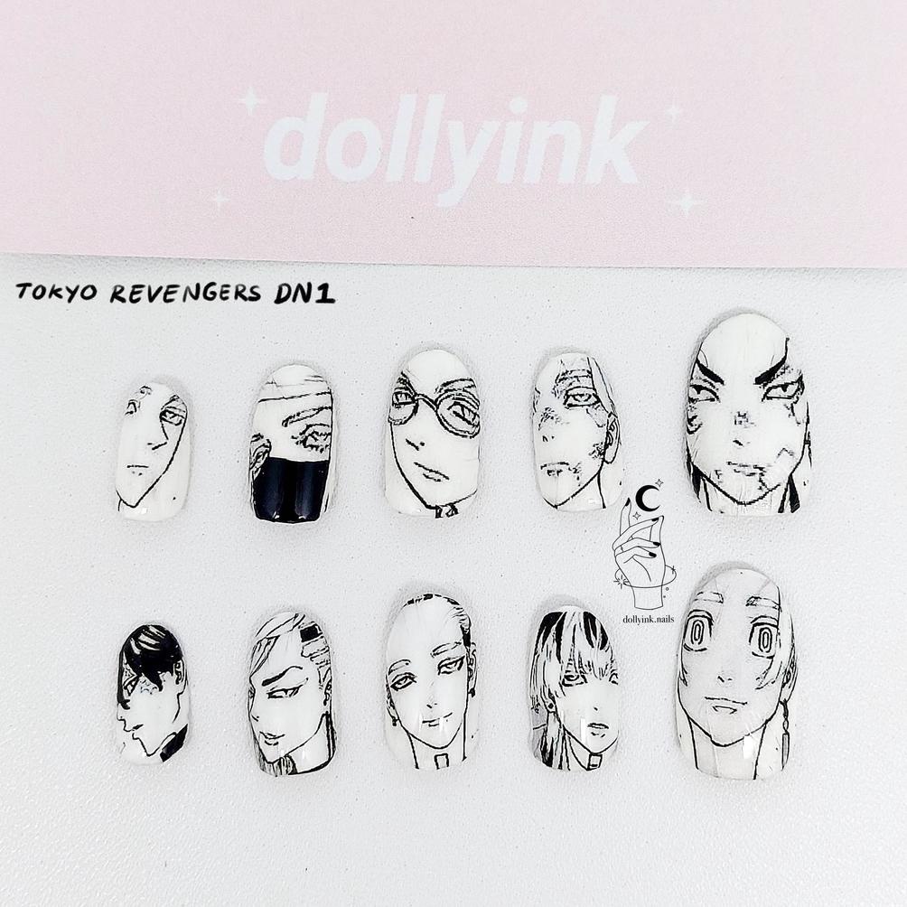 KUKU TOKYO REVENGERS/CUSTOM KUKU/PRESS ON NAILS BY DOLLYINK.NAILS/TOKYO REVENGERS NAIL/ANIME NAILS/K
