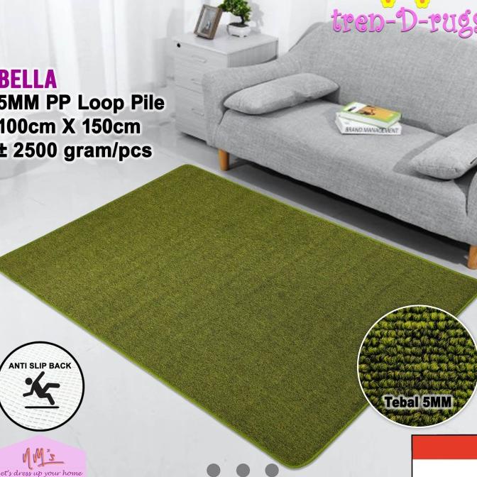 Karpet polos permadani lantai ruang tamu kamar anti slip minimalis