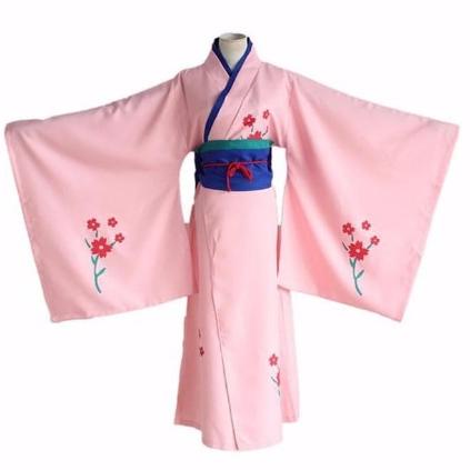 GINTAMA SHIMURA TAE KIMONO YUKATA COSPLAY COSTUME KIMONO JEPANG PINK