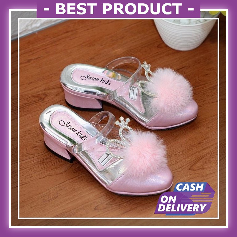 Sendal Anak Perempuan Jinjit Heels Pesta Sepatu Princess Terbaru 2023 Cewek Umur 2 3 4 5 6 7 8 9 10 