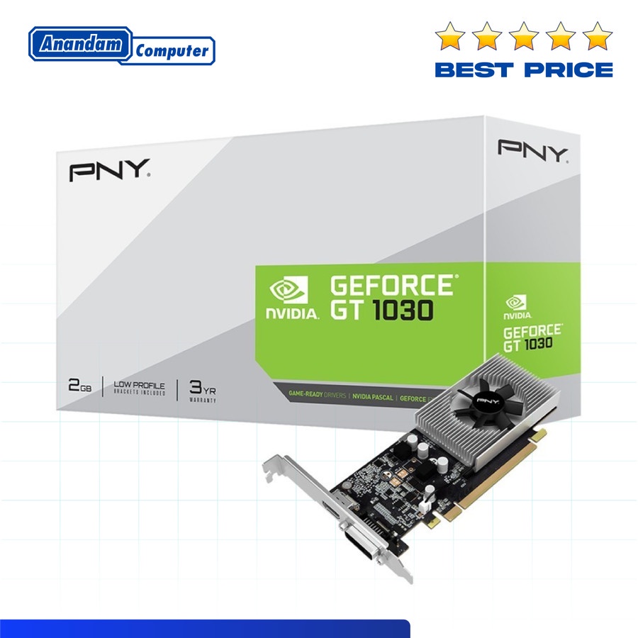 PNY GeForce GT 1030 2GB DDR4 LP VGA Graphics Card