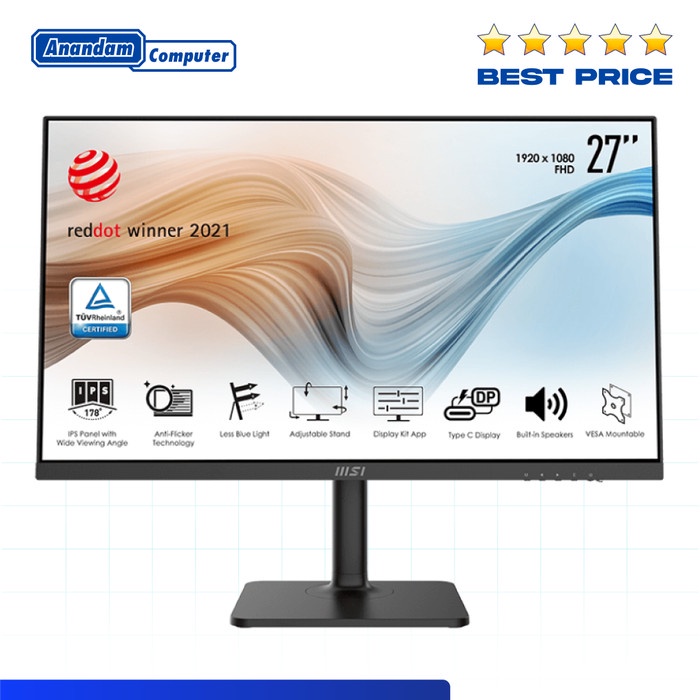 MSI Modern MD271P 27&quot; 75Hz FHD HDMI Type C LED Monitor MD 271P