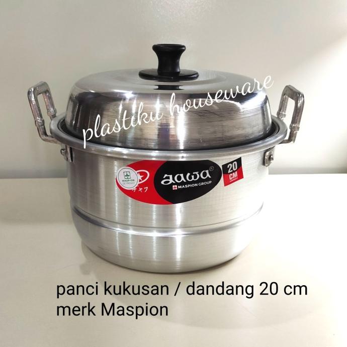 panci aluminium jawa 20 cm Maspion dandang ekonomi panci kukusan