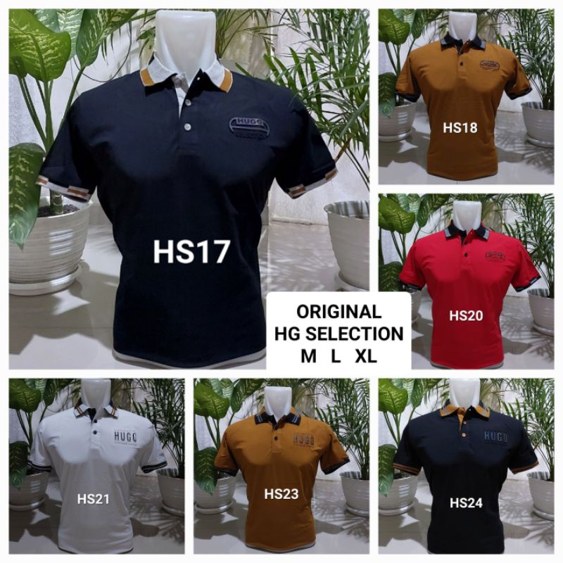 HG SELECTION  / Kaos kerah hs selection size M L XL / kaos kerah polos import hg selection