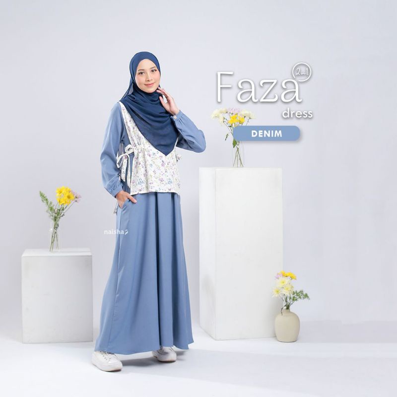Faza dress (Gamis 2 in 1) bahan adem, lembut