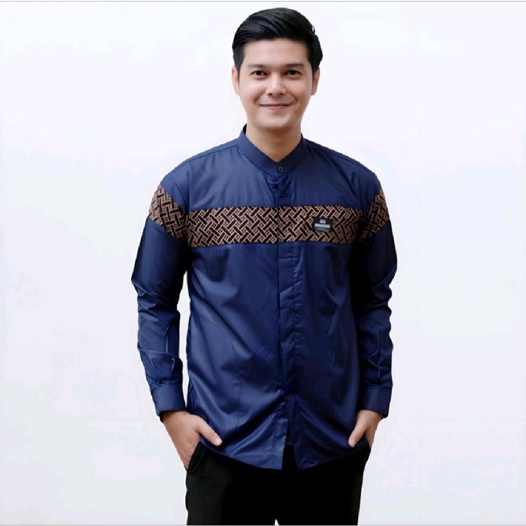 KEMEJA LENGAN PANJANG Baju Koko Pria Terbaru Kombinasi Batik