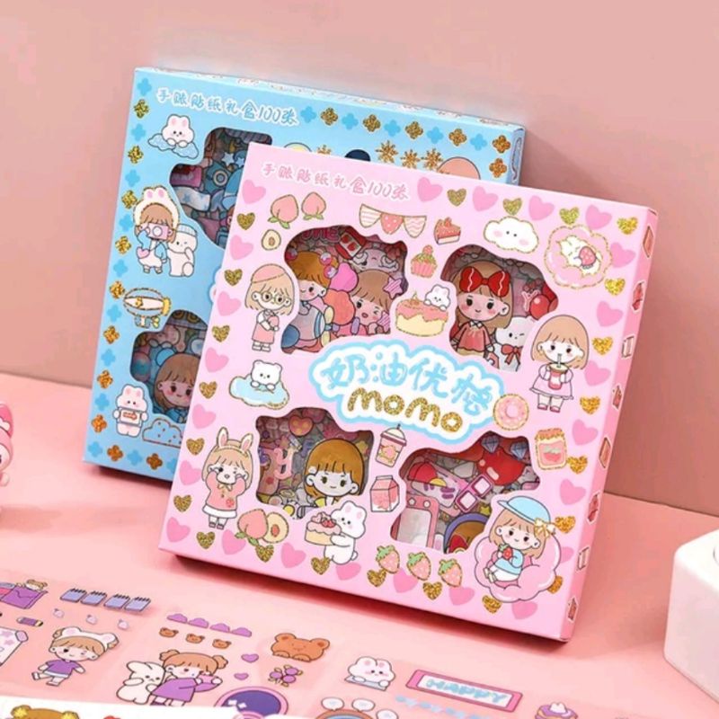 

(1Lembar) Sticker MOMO waterproof Lucu