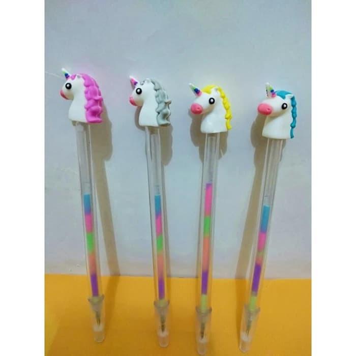 

Pulpen Gel Rainbow - Pulpen Gel Pelangi Motif Unicorn