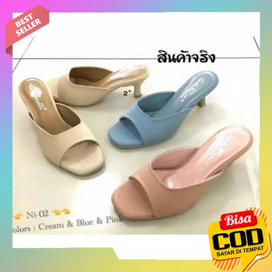 455 Heels Wanita Fashion Import Sendal Pesta Ready Jakarta Bisa Cod (W Fitriyah Olshopp High Heels