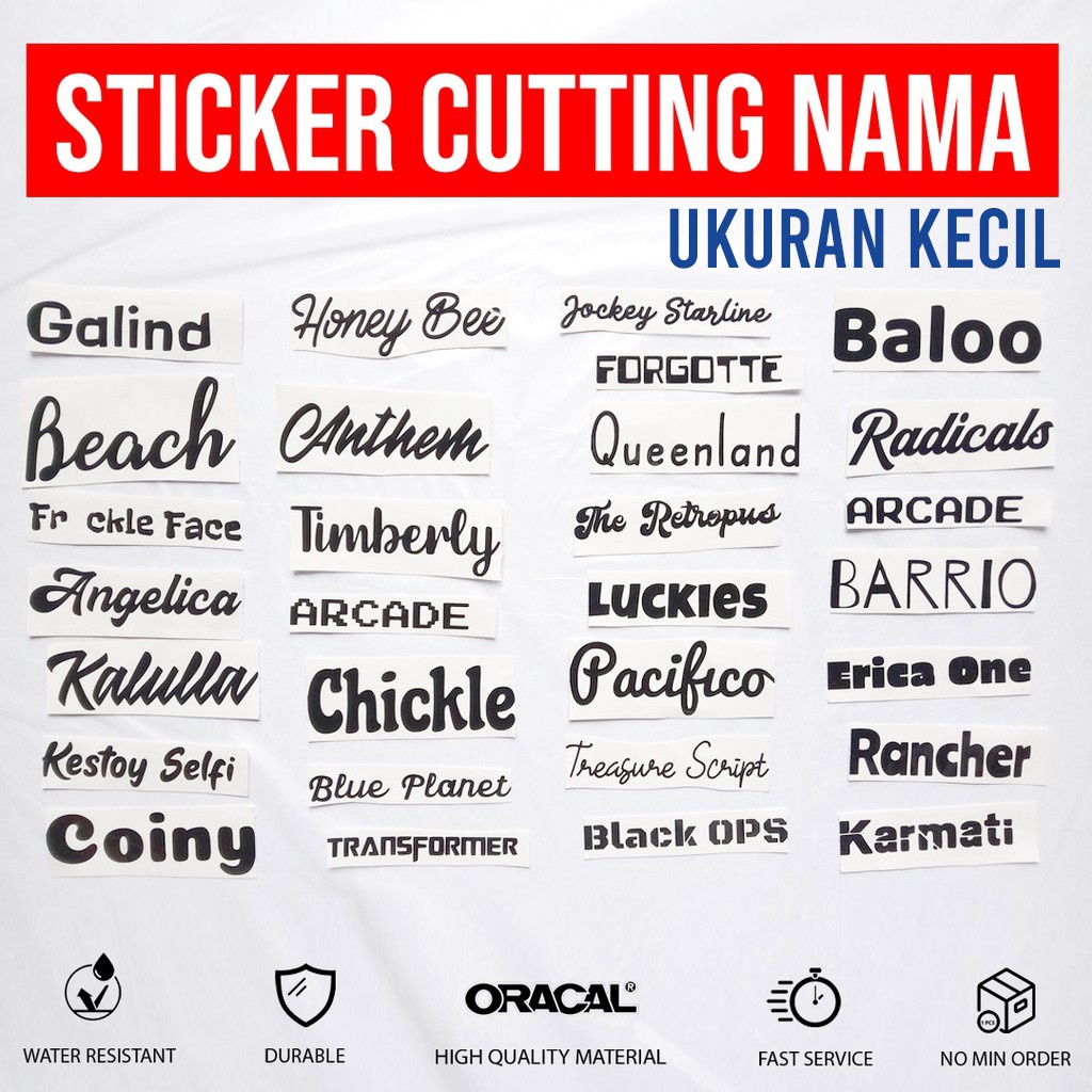 Stiker Motor Costum Nama Sendiri Nama IG Costum Bahan Premium Sticker Motor Vario Mio Beat Nmax Mio