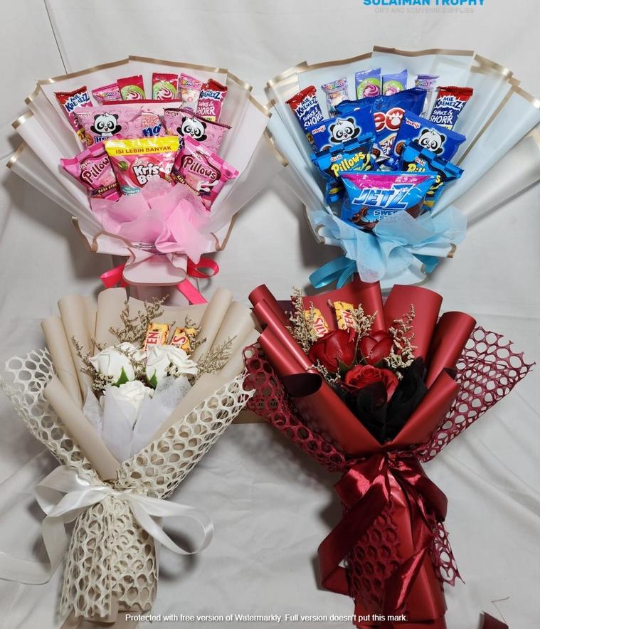 

Stok terbaru Buket makanan / Bouquet Snack pink dan biru / Bucket Snack untuk hadiah ulang tahun, hadiah wisuda, anniversary dan lain lain 