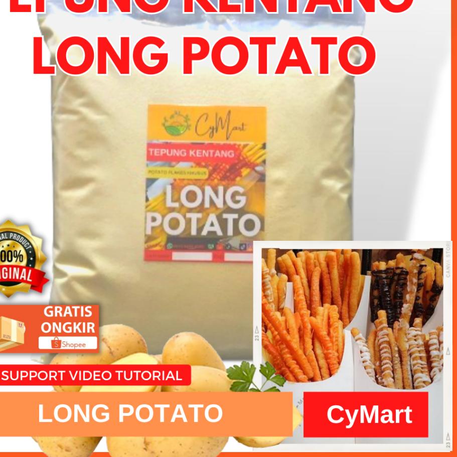 

Termurah dan terbaik Tepung Kentang Potato Flakes Khusus untuk LONG POTATO @1000 gr / Kentang Bubuk Cymart buruan