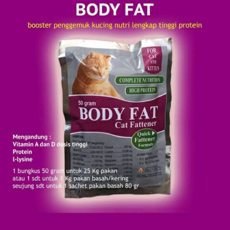 Bodyfat Body Fat Penggemuk Kucing Vitamin Booster Penggemuk Kucing