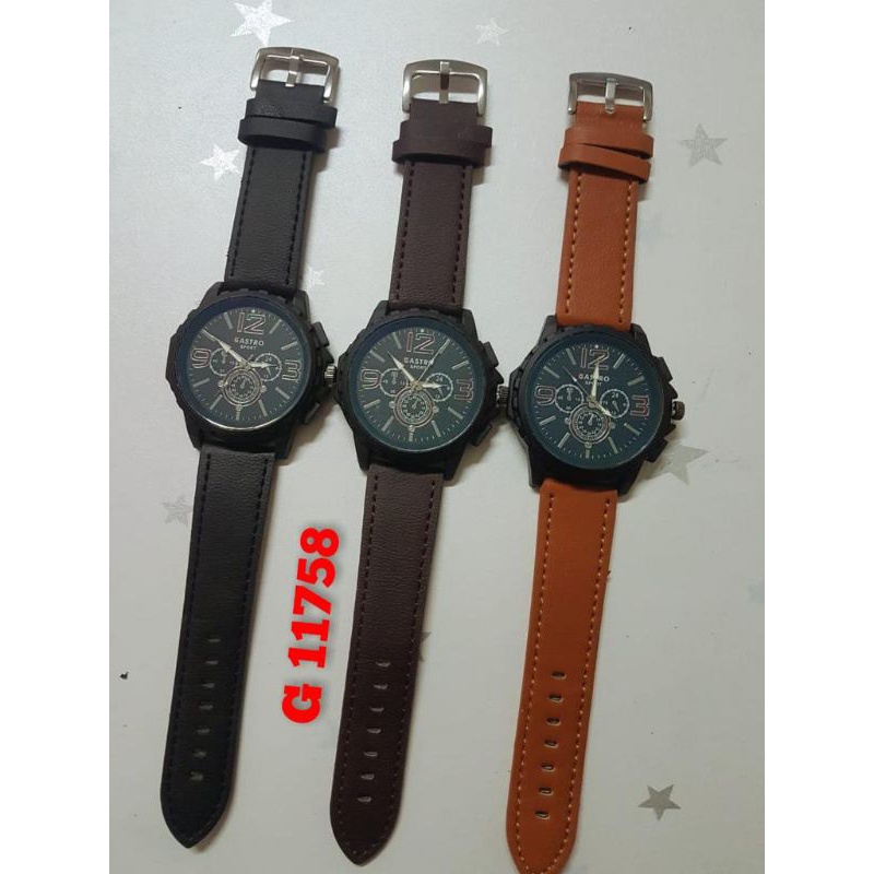 Jam Tangan Pria Jam Tangan Fashion Kulit Gastro Baru  Murah