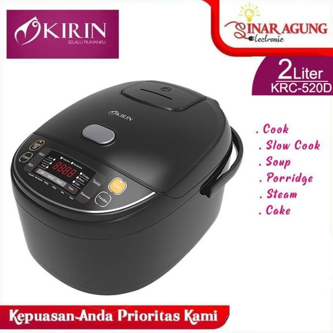 KIRIN RICE COOKER 2.0 LITER | DIGITAL KRC-520D KRC 520D - HITAM