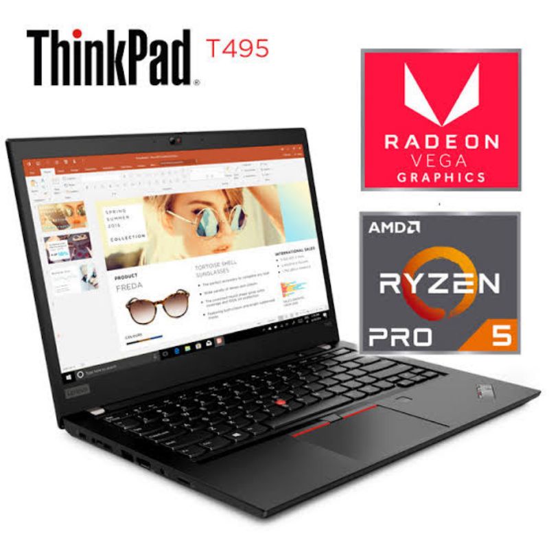 Laptop Gaming &amp; Desain Autocad Lenovo T496 AMD Rayzen 5 Ram 16 GB - SSD 256 GB Mulus Normal Siap Pakai