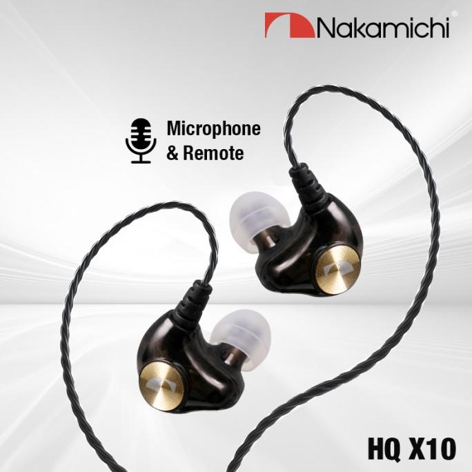 Nakamichi Hq X10 Dynamic Driver In Ear Monitor Wired Earphone Mic