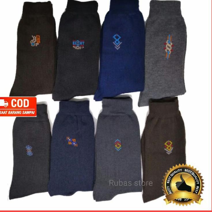 Beli ( 6 & 12 pasang ) kaos kaki kerja pria dewasa panjang motif kaos kaki formal lusinan murah Boro