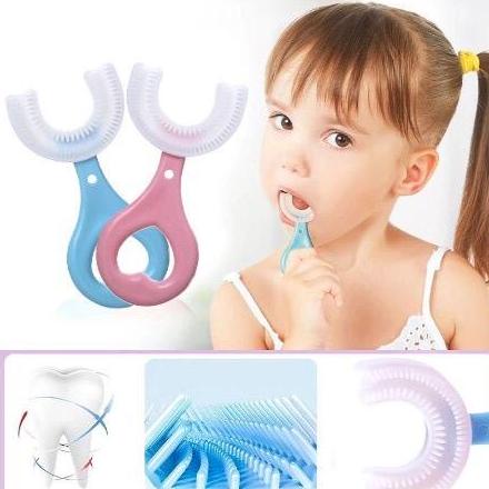 SIKAT GIGI ANAK BENTUK U SILIKON BAHAN LEMBUT SIKAT GIGI ANAK 2-6 TAHUN