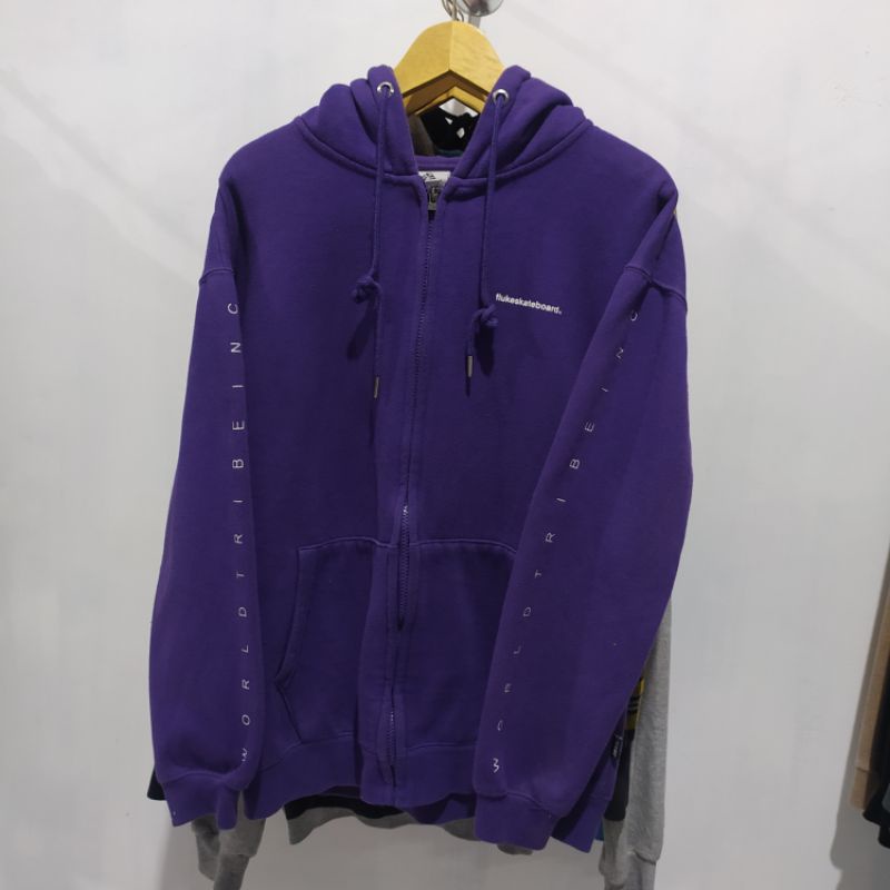 Hoodie Fluke Skateboard Spell out Second