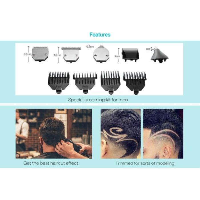 Hair Trimmer Kemei 4 in 1 Cukur Rambut Profesional HT4146