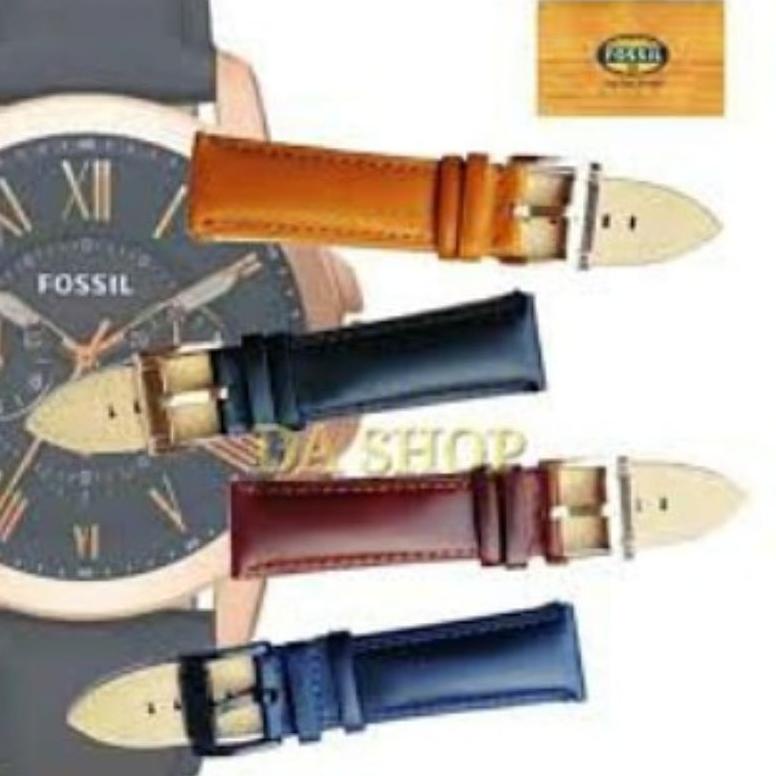 [DISCOUNT ] Tali Jam Tangan Fossil Strap Jam FS 4735 Cowok Cewek Kulit Genuine Leather 20mm 22mm 24m