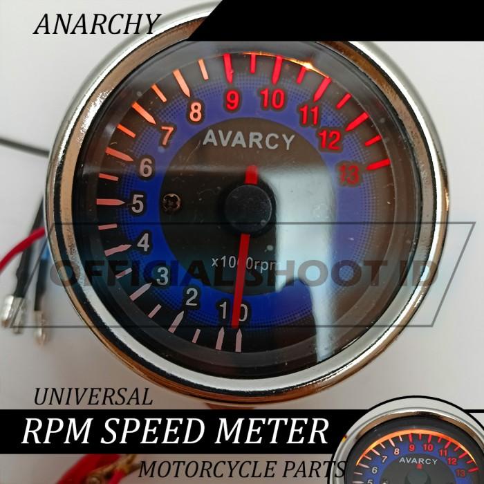 Best Seller Rpm Speed Meter Kilo Meter Motor Manual Jarum Chrome Bulat Universal N