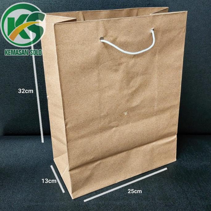 

*****] PAPER BAG TAS KERTAS KRAFT KANTONG BELANJA 25x13x32