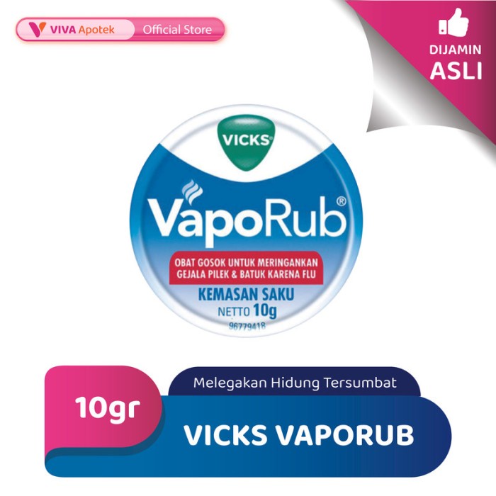 Vicks Vaporub Melegakan Hidung Tersumbat (10 Gram)