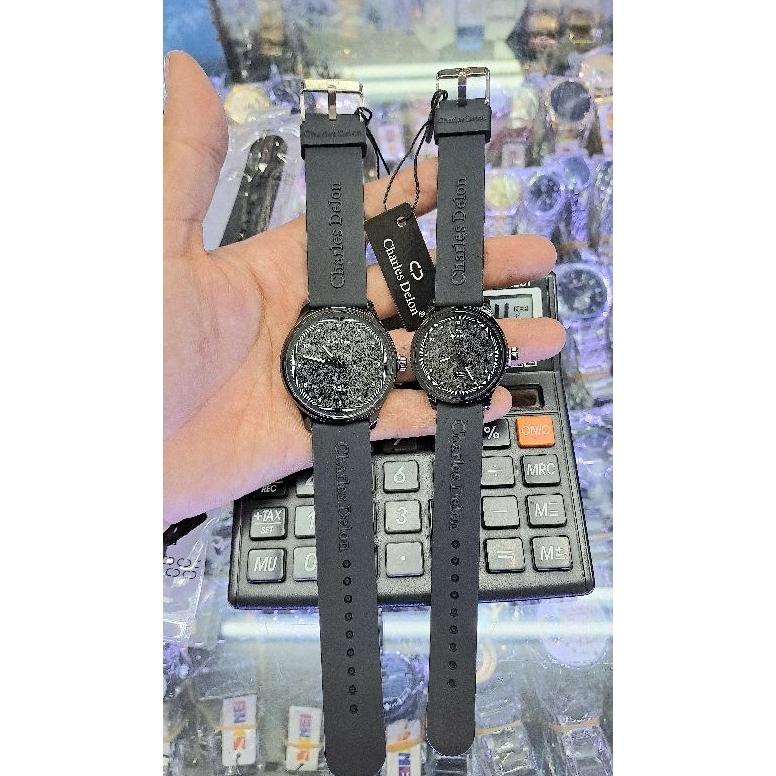 Jam Tangan Cauple Carles Delon Original Strap Karet Tahan Air/ Jam Tangan Cauple Harga Satuan