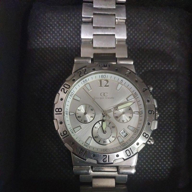 jam tangan original chronograph Georges Cloude GC mulus preloved second bekas