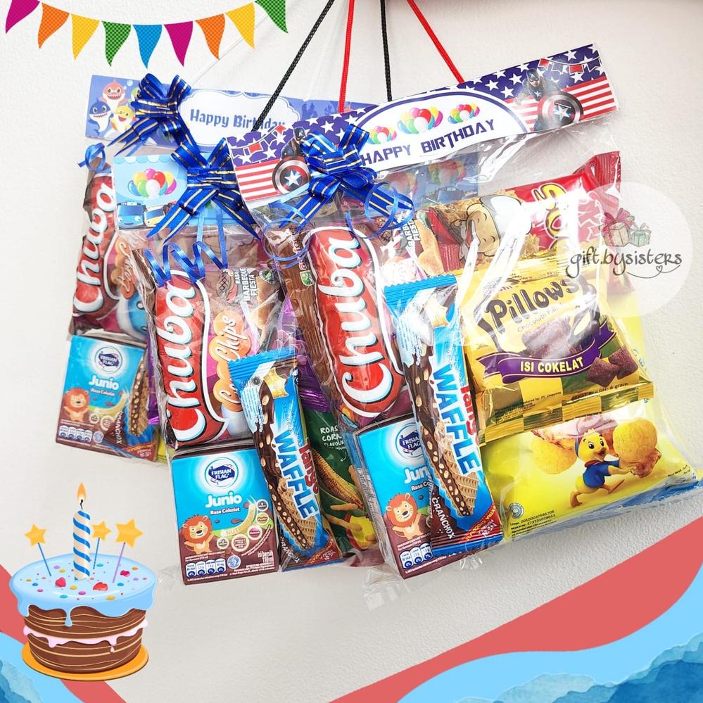 

>XC26619< PAKET SOUVENIR ULANG TAHUN / BINGKISAN ANAK / HADIAH LOMBA / HAMPERS SNACK ACARA ULTAH / GOODIE BAG MURAH