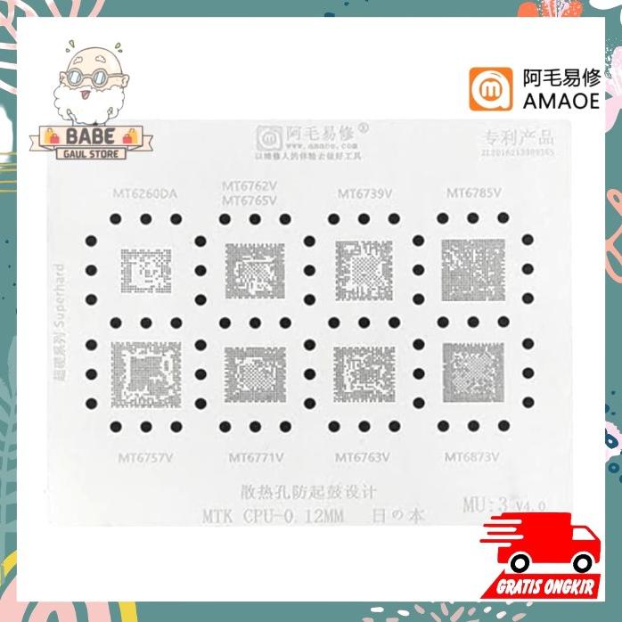 Plat Amaoe Mu3 Cetakan Ic Cpu Mt6765V Mt6785V Mt6757V Original