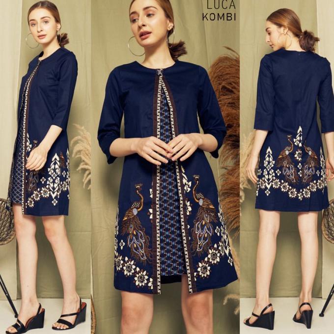 Luca Dress Jumbo - Dress Batik Jumbo Wanita Terusan Wanita