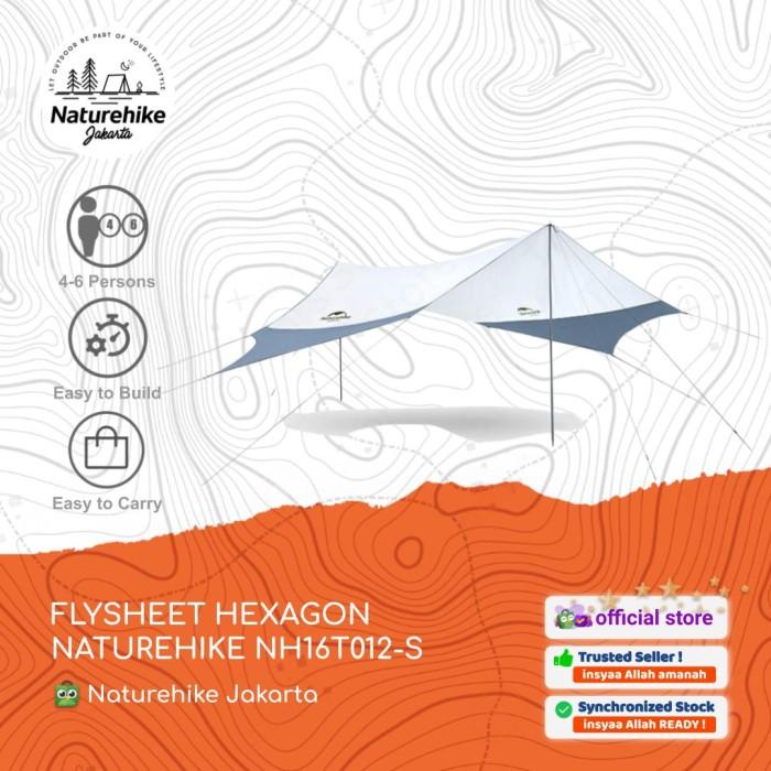 Terlaris Flysheet Hexagon Naturehike Nh16T013-S Tenda Shelter Camping Outdoor