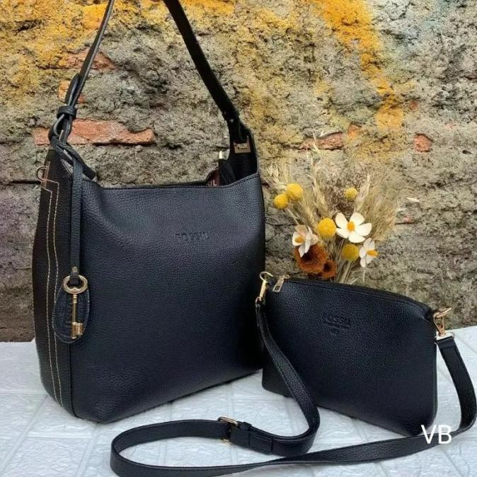 Tas Wanita Tote Model Hobo Bahan Kulit Jeruk