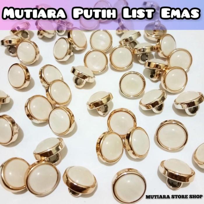 Terlaris Isi 100 Pcs Kancing Baju Import Motif Jamur Mutiara List Polos A 56