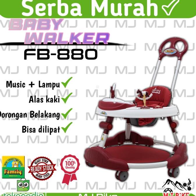 Baby Walker Family FB 880 Family Baby Walker FB-880 - Merah - Hijau