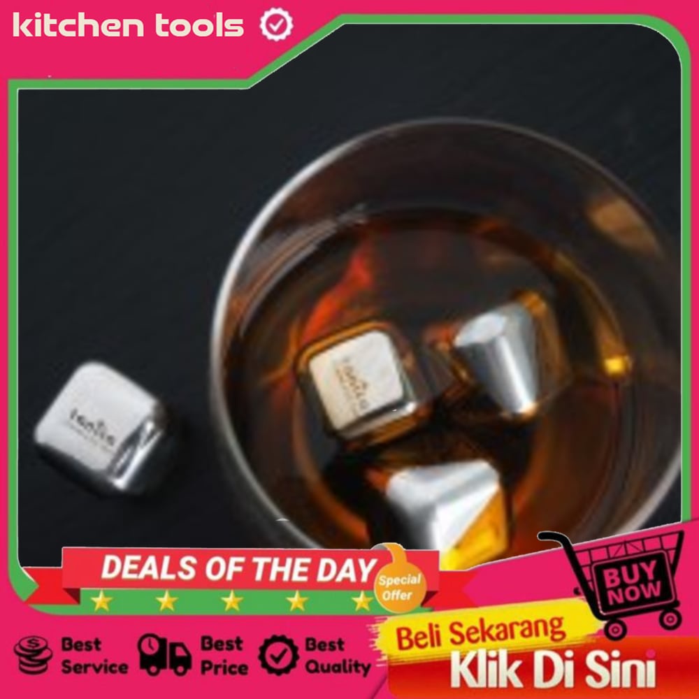 

TANICA STAINLESS STEEL ICE CUBE SET 4 PCS / ES BATU STAINLESS BEST DEAL