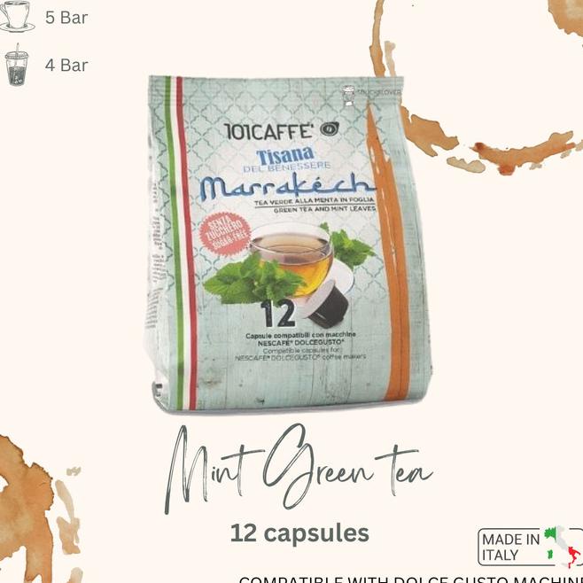 

Dolce Gusto Capsules- Green Tea With Mint In Leaves (12 Capsules)