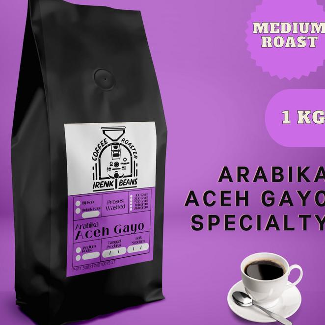 

Kopi Arabika Aceh Gayo Specialty 1000G Biji Bubuk