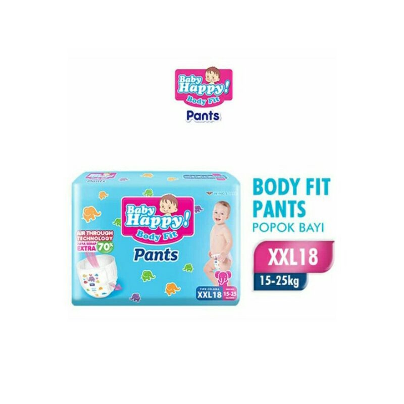 Baby Happy ! Baby Diapers Pants 18'S XXL