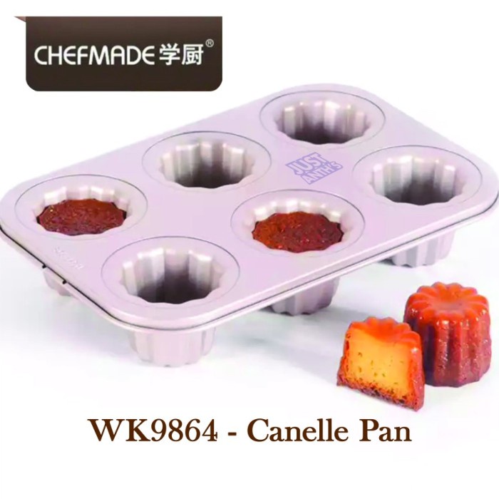 

Chefmade WK9864 - 6 Cup Non-Stick Cannele Mould