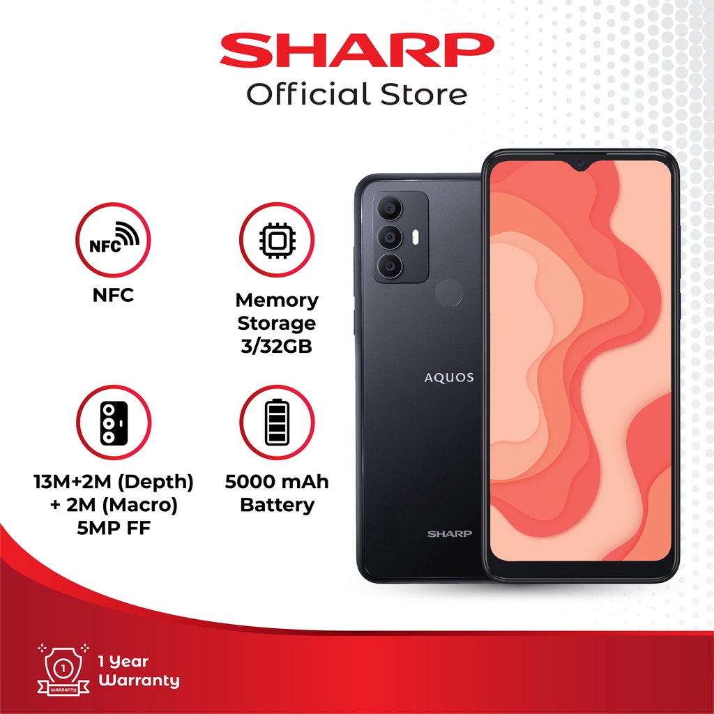 Sharp Smartphone V6 SH-C03 Grey SHARP INDONESIA OFFICIAL STORE