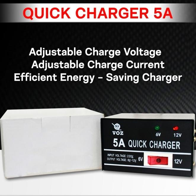 Voz Charger Aki 5A | Charger Aki Motor | Charger Aki