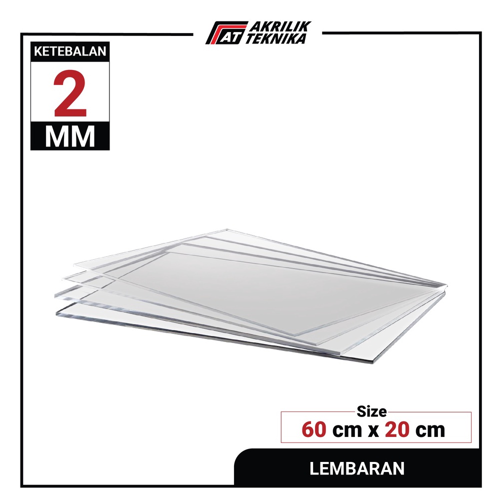 

[KODE 0E8RR] LEMBARAN AKRILIK 60X20 2MM BENING / CLEAR SHEET / ACRYLIC GROSIR BERKUALITAS