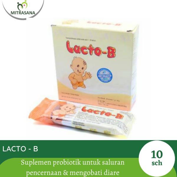 Lacto-B 10 Sachet - Suplemen probiotik untuk membantu mengatasi diare pada anak