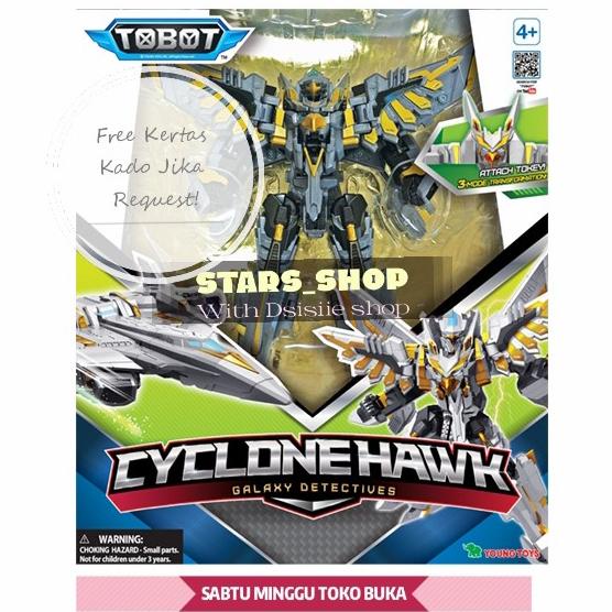Tobot Galaxy Detectives Cyclone Hawk 3 Mode Transform Original / Robot