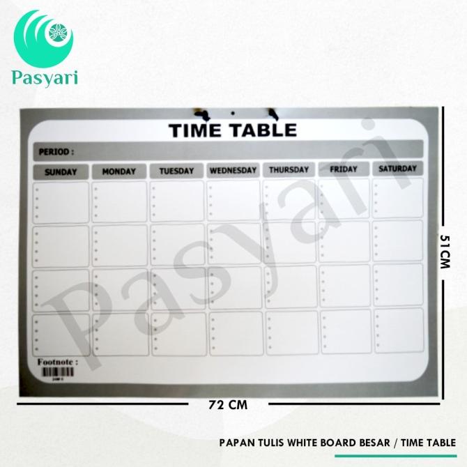 

Papan Tulis White Board Besar / Time Table jen03