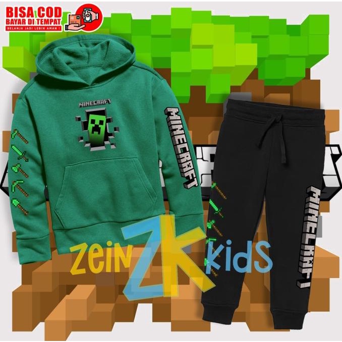 Hoodie Jogger Anak Minecraft / Celana Jogger Anak Minecraft